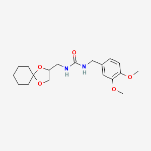 1-(1,4-Dioxaspiro[4.5]decan-2-ylmethyl)-3-(3,4-dimethoxybenzyl)urea