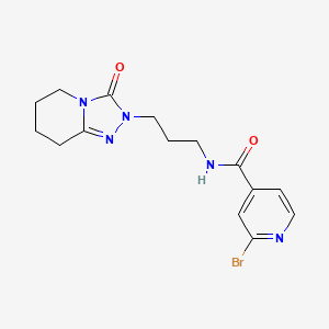 2-bromo-N-(3-{3-oxo-2H,3H,5H,6H,7H,8H-[1,2,4]triazolo[4,3-a]pyridin-2-yl}propyl)pyridine-4-carboxamide