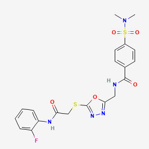 4-(N,N-dimethylsulfamoyl)-N-((5-((2-((2-fluorophenyl)amino)-2-oxoethyl)thio)-1,3,4-oxadiazol-2-yl)methyl)benzamide