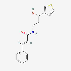 N-(3-hydroxy-3-(thiophen-3-yl)propyl)cinnamamide