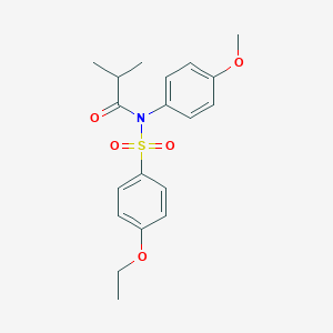 molecular formula C19H23NO5S B284068 4-ethoxy-N-isobutyryl-N-(4-methoxyphenyl)benzenesulfonamide 