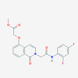 molecular formula C20H16F2N2O5 B2840723 methyl 2-[(2-{[(2,4-difluorophenyl)carbamoyl]methyl}-1-oxo-1,2-dihydroisoquinolin-5-yl)oxy]acetate CAS No. 868225-05-2
