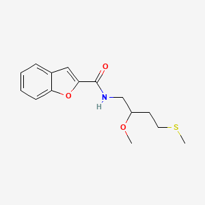 molecular formula C15H19NO3S B2840754 N-[2-methoxy-4-(methylsulfanyl)butyl]-1-benzofuran-2-carboxamide CAS No. 2310206-92-7