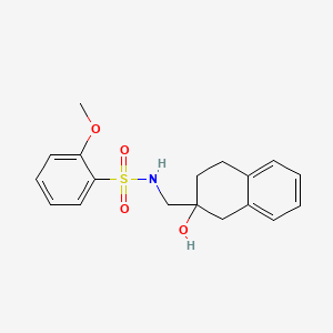 molecular formula C18H21NO4S B2840764 N-((2-hydroxy-1,2,3,4-tetrahydronaphthalen-2-yl)methyl)-2-methoxybenzenesulfonamide CAS No. 1421514-16-0