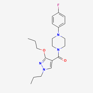 molecular formula C20H27FN4O2 B2840781 1-(4-fluorophenyl)-4-(3-propoxy-1-propyl-1H-pyrazole-4-carbonyl)piperazine CAS No. 1014091-78-1