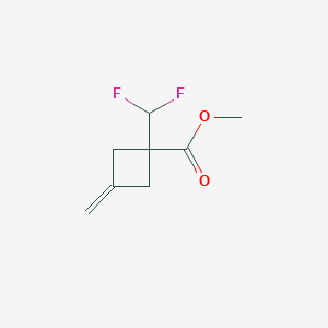 molecular formula C8H10F2O2 B2840789 Methyl 1-(difluoromethyl)-3-methylidenecyclobutane-1-carboxylate CAS No. 2243507-77-7