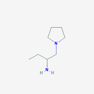 molecular formula C8H18N2 B2840814 1-Pyrrolidin-1-ylmethyl-propylamine CAS No. 883547-04-4