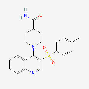 molecular formula C22H23N3O3S B2840815 1-(3-Tosylquinolin-4-yl)piperidine-4-carboxamide CAS No. 1251675-41-8