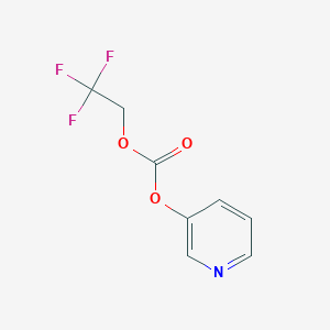 molecular formula C8H6F3NO3 B2840835 pyridin-3-yl2,2,2-trifluoroethylcarbonate CAS No. 2384646-61-9