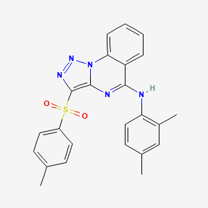 molecular formula C24H21N5O2S B2840859 N-(2,4-DIMETHYLPHENYL)-3-(4-METHYLBENZENESULFONYL)-[1,2,3]TRIAZOLO[1,5-A]QUINAZOLIN-5-AMINE CAS No. 899353-96-9