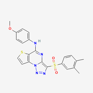3-[(3,4-dimethylphenyl)sulfonyl]-N-(4-methoxyphenyl)thieno[2,3-e][1,2,3]triazolo[1,5-a]pyrimidin-5-amine