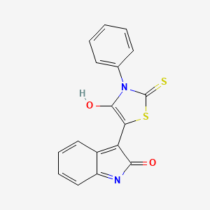 (Z)-5-(2-oxoindolin-3-ylidene)-3-phenyl-2-thioxothiazolidin-4-one