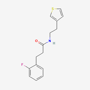 3-(2-fluorophenyl)-N-(2-(thiophen-3-yl)ethyl)propanamide