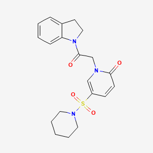 1-(2-(indolin-1-yl)-2-oxoethyl)-5-(piperidin-1-ylsulfonyl)pyridin-2(1H)-one