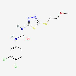1-(3,4-Dichlorophenyl)-3-(5-((2-methoxyethyl)thio)-1,3,4-thiadiazol-2-yl)urea