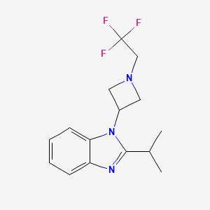2-Propan-2-yl-1-[1-(2,2,2-trifluoroethyl)azetidin-3-yl]benzimidazole