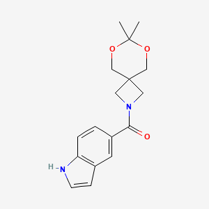 (7,7-dimethyl-6,8-dioxa-2-azaspiro[3.5]nonan-2-yl)(1H-indol-5-yl)methanone
