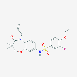 N-(5-allyl-3,3-dimethyl-4-oxo-2,3,4,5-tetrahydrobenzo[b][1,4]oxazepin-8-yl)-4-ethoxy-3-fluorobenzenesulfonamide