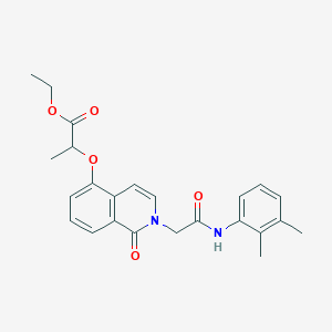 molecular formula C24H26N2O5 B2840950 ethyl 2-[(2-{[(2,3-dimethylphenyl)carbamoyl]methyl}-1-oxo-1,2-dihydroisoquinolin-5-yl)oxy]propanoate CAS No. 868224-40-2