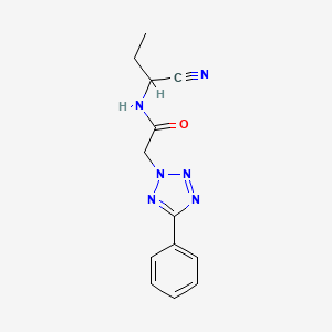 molecular formula C13H14N6O B2840963 N-(1-cyanopropyl)-2-(5-phenyl-2H-1,2,3,4-tetrazol-2-yl)acetamide CAS No. 1311619-68-7