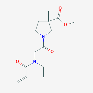 molecular formula C14H22N2O4 B2840976 Methyl 1-[2-[ethyl(prop-2-enoyl)amino]acetyl]-3-methylpyrrolidine-3-carboxylate CAS No. 2361706-62-7