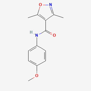 molecular formula C13H14N2O3 B2840979 N-(4-methoxyphenyl)-3,5-dimethyl-1,2-oxazole-4-carboxamide CAS No. 260047-12-9