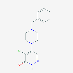 molecular formula C15H17ClN4O B284098 5-(4-benzyl-1-piperazinyl)-4-chloro-3(2H)-pyridazinone 