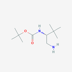 molecular formula C11H24N2O2 B2840986 (R)-Tert-butyl 1-amino-3,3-dimethylbutan-2-ylcarbamate CAS No. 958281-81-7