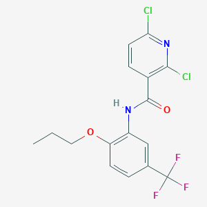 2,6-dichloro-N-[2-propoxy-5-(trifluoromethyl)phenyl]pyridine-3-carboxamide