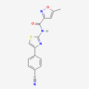 N-(4-(4-cyanophenyl)thiazol-2-yl)-5-methylisoxazole-3-carboxamide