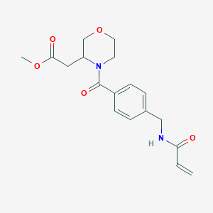 Methyl 2-[4-[4-[(prop-2-enoylamino)methyl]benzoyl]morpholin-3-yl]acetate