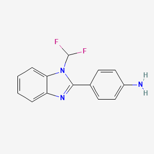 B2841039 4-[1-(difluoromethyl)-1H-1,3-benzodiazol-2-yl]aniline CAS No. 924118-90-1