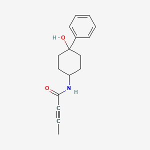 molecular formula C16H19NO2 B2841041 N-(4-Hydroxy-4-phenylcyclohexyl)but-2-ynamide CAS No. 1935768-69-6