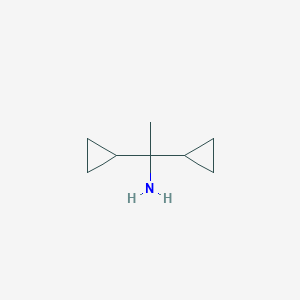 molecular formula C8H15N B2841042 1,1-Dicyclopropylethan-1-amine CAS No. 17397-10-3