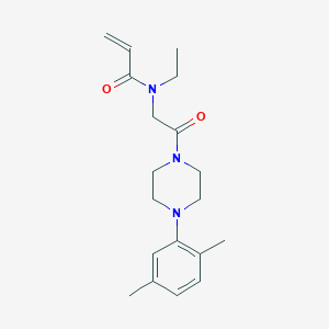 B2841057 N-[2-[4-(2,5-Dimethylphenyl)piperazin-1-yl]-2-oxoethyl]-N-ethylprop-2-enamide CAS No. 2361878-92-2