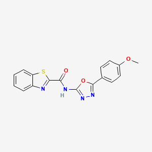 molecular formula C17H12N4O3S B2841064 N-[5-(4-methoxyphenyl)-1,3,4-oxadiazol-2-yl]-1,3-benzothiazole-2-carboxamide CAS No. 897735-10-3