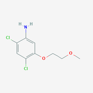 molecular formula C9H11Cl2NO2 B2841074 2,4-Dichloro-5-(2-methoxyethoxy)aniline CAS No. 339278-77-2