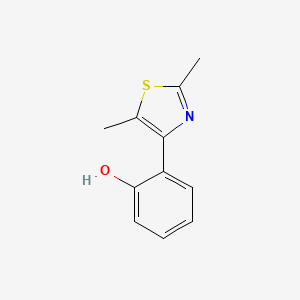 molecular formula C11H11NOS B2841084 2,5-Dimethyl-4-(2-hydroxyphenyl)thiazole CAS No. 1421262-55-6