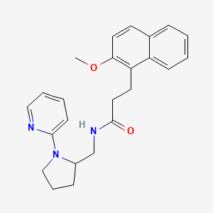 3-(2-methoxynaphthalen-1-yl)-N-((1-(pyridin-2-yl)pyrrolidin-2-yl)methyl)propanamide