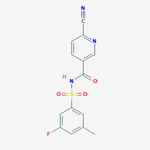 6-cyano-N-(3-fluoro-5-methylbenzenesulfonyl)pyridine-3-carboxamide
