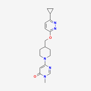 6-[4-[(6-Cyclopropylpyridazin-3-yl)oxymethyl]piperidin-1-yl]-3-methylpyrimidin-4-one