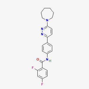 molecular formula C23H22F2N4O B2841112 N-(4-(6-(azepan-1-yl)pyridazin-3-yl)phenyl)-2,4-difluorobenzamide CAS No. 922667-23-0