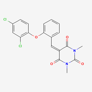 5-{[2-(2,4-Dichlorophenoxy)phenyl]methylidene}-1,3-dimethyl-1,3-diazinane-2,4,6-trione
