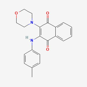 B2841138 2-Morpholino-3-(p-tolylamino)naphthalene-1,4-dione CAS No. 84930-35-8