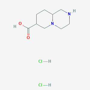 molecular formula C9H18Cl2N2O2 B2841147 octahydro-1H-pyrido[1,2-a]pyrazine-7-carboxylic acid dihydrochloride CAS No. 2408966-08-3
