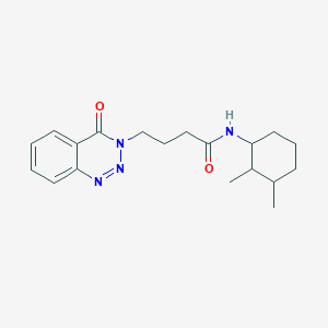molecular formula C19H26N4O2 B2841152 N-(2,3-dimethylcyclohexyl)-4-(4-oxo-3,4-dihydro-1,2,3-benzotriazin-3-yl)butanamide CAS No. 1024193-62-1