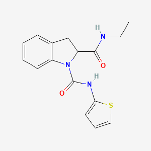 molecular formula C16H17N3O2S B2841184 N2-ethyl-N1-(thiophen-2-yl)indoline-1,2-dicarboxamide CAS No. 1103518-44-0