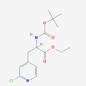 molecular formula C15H21ClN2O4 B2841194 Ethyl 3-(2-chloropyridin-4-yl)-2-[(2-methylpropan-2-yl)oxycarbonylamino]propanoate CAS No. 2253639-52-8