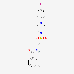 molecular formula C20H24FN3O3S B2841199 N-(2-((4-(4-fluorophenyl)piperazin-1-yl)sulfonyl)ethyl)-3-methylbenzamide CAS No. 897618-56-3