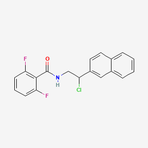 molecular formula C19H14ClF2NO B2841217 N-[2-chloro-2-(2-naphthyl)ethyl]-2,6-difluorobenzenecarboxamide CAS No. 339014-46-9